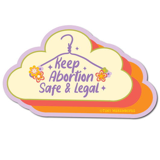 Based in Chicago by queer artist & designer Kayla Pekkala - Tiny Werewolves | Pro Choice Sticker 3-Pack in | Shop to get your Sticker with collections featuring retro-inspired designs infused with social commentary art, highlighting modern social & current events.