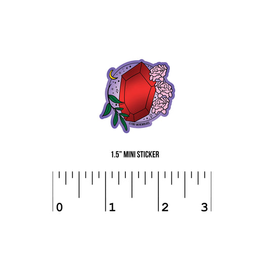 Based in Chicago by queer artist & designer Kayla Pekkala - Tiny Werewolves | Crystal & Flower Birthstone Mini Sticker Pack in | Shop to get your Sticker with collections featuring retro-inspired designs infused with social commentary art, highlighting modern social & current events.