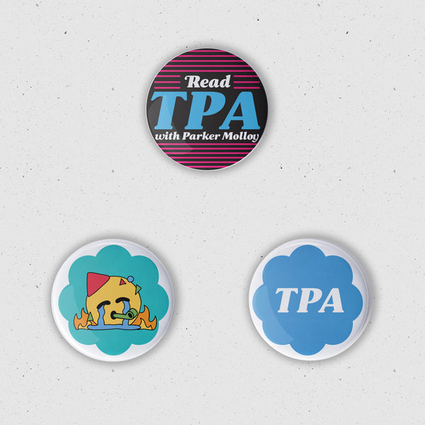 Based in Chicago by queer artist & designer Kayla Pekkala - Tiny Werewolves | TPA 1" Mini Button Pin in 3 Pack - 1" Mini Buttons | Shop to get your Metal Pinback Button with collections featuring retro-inspired designs infused with social commentary art, highlighting modern social & current events.