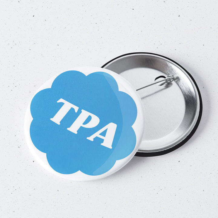 Based in Chicago by queer artist & designer Kayla Pekkala - Tiny Werewolves | TPA 1" Mini Button Pin in Verified TPA | Shop to get your Metal Pinback Button with collections featuring retro-inspired designs infused with social commentary art, highlighting modern social & current events.