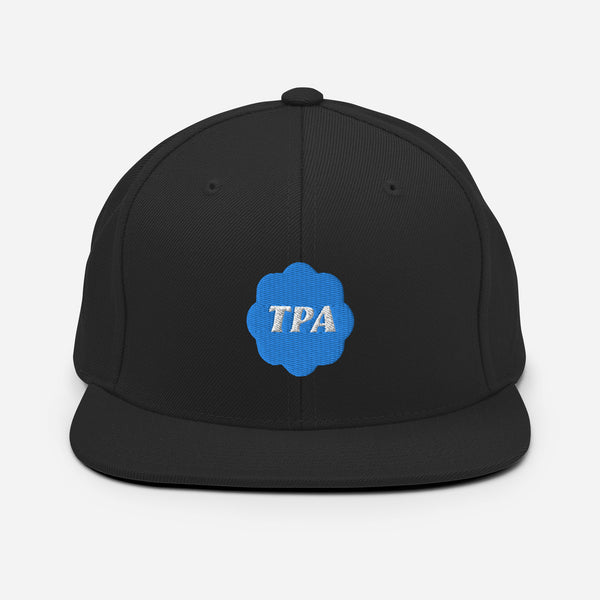Based in Chicago by queer artist & designer Kayla Pekkala - Tiny Werewolves | TPA Verified Embroidered Snapback in Black | Shop to get your Snapback with collections featuring retro-inspired designs infused with social commentary art, highlighting modern social & current events.