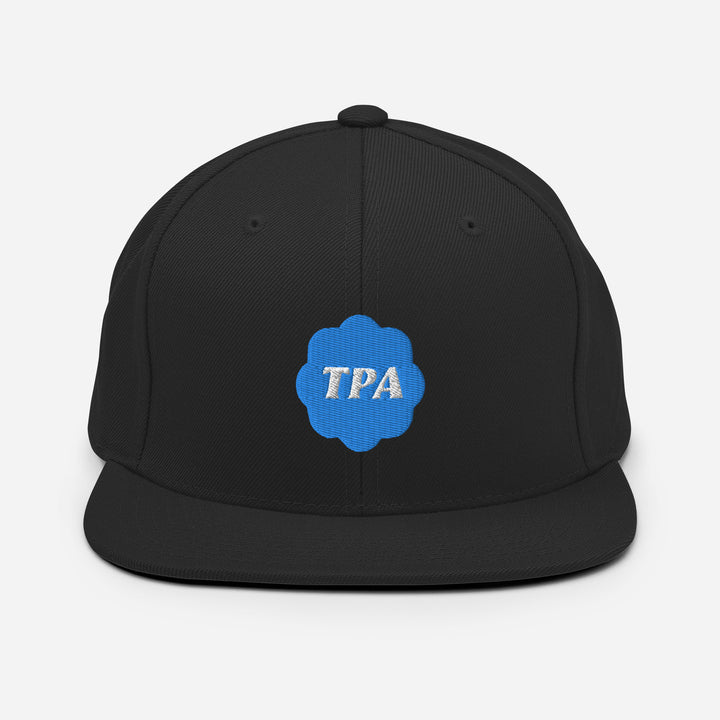 Based in Chicago by queer artist & designer Kayla Pekkala - Tiny Werewolves | TPA Verified Embroidered Snapback in Black | Shop to get your Snapback with collections featuring retro-inspired designs infused with social commentary art, highlighting modern social & current events.